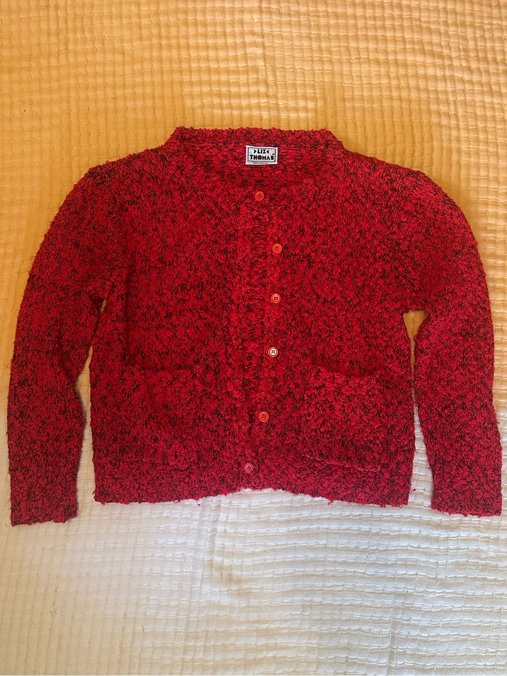 Nubby Vintage Red Cardigan